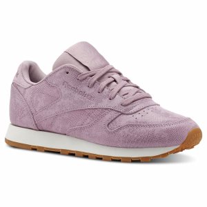 Reebok Classic Leather Turnschuhe Damen - HellLila - DE 538-PWC